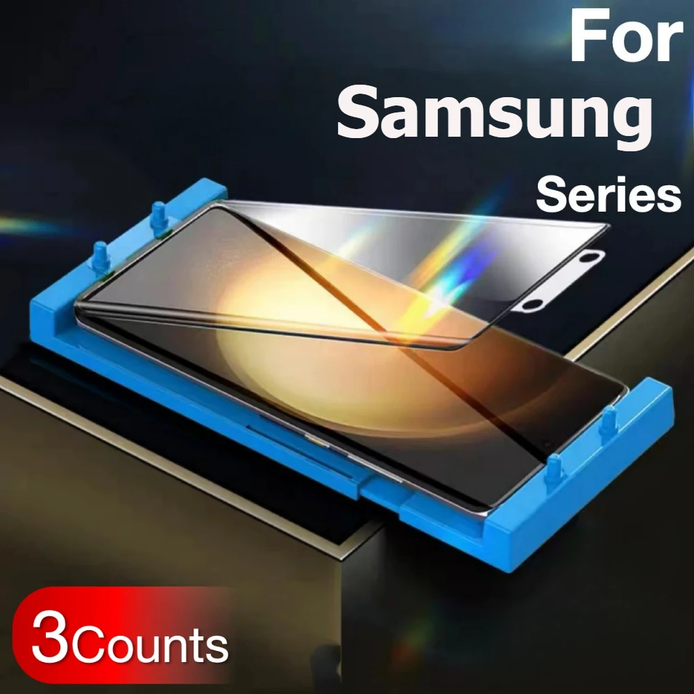 3Pcs For Samsung Galaxy S25 S24 S23 S22 S21 S20 Note 20 Ultra S25+ S24+ S23+ S22+ Screen Protector With Kit ,Not Tempered Glass