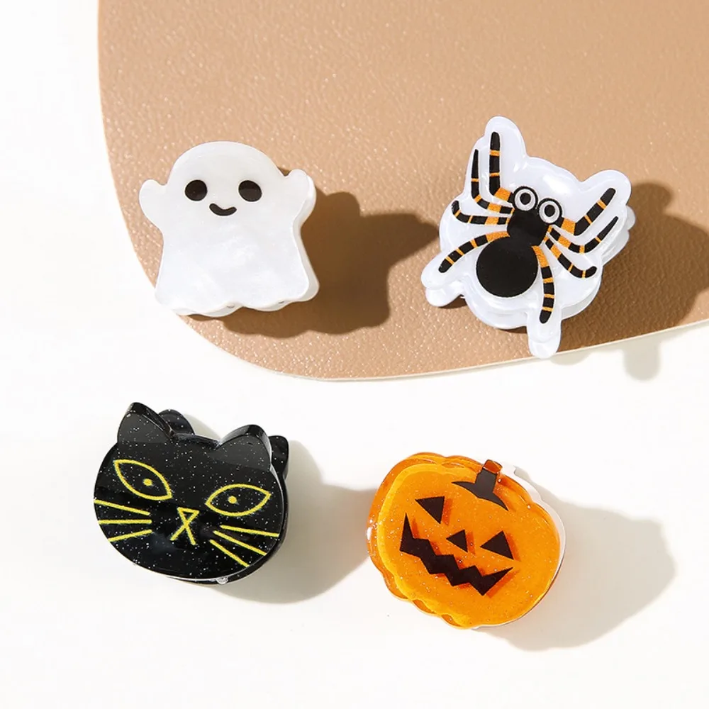 

Halloween Party Personality Funny Bat Pumpkin Spider Small Scratch Clip Versatile Ghost Black Cat Hair Clip Hair Accessory