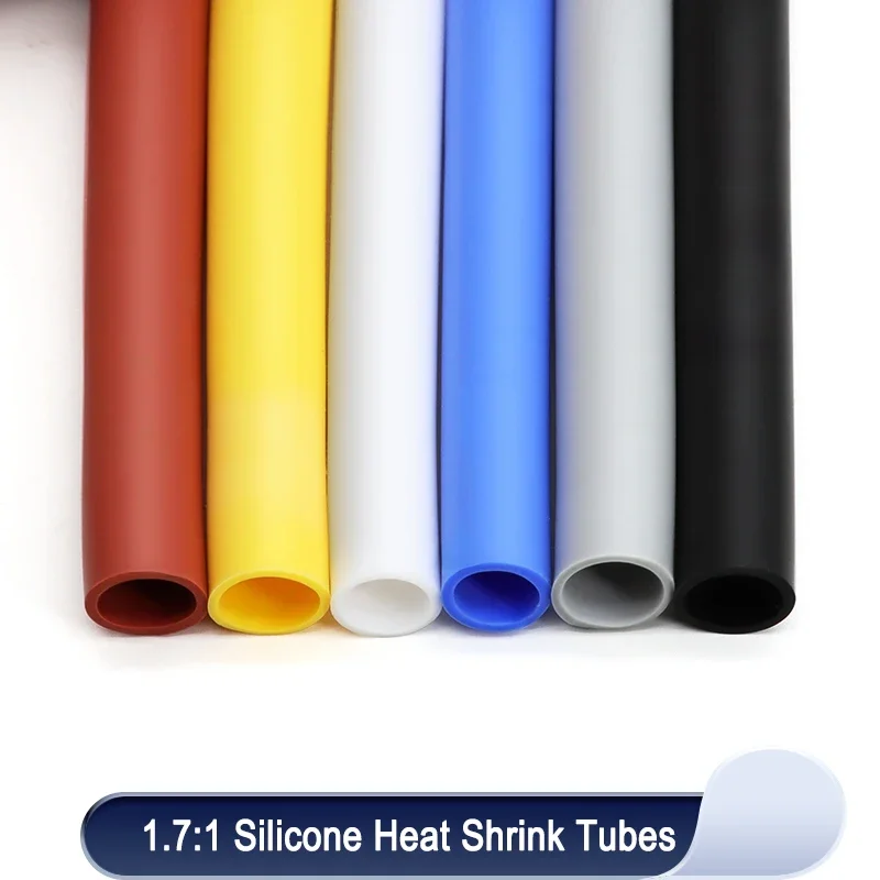 Silicone Heat Shrink Tube Diameter 0.8~30mm 2500V Flexible Cable Sleeve Insulated High Temperature Soft DIY Wire Wrap Protector