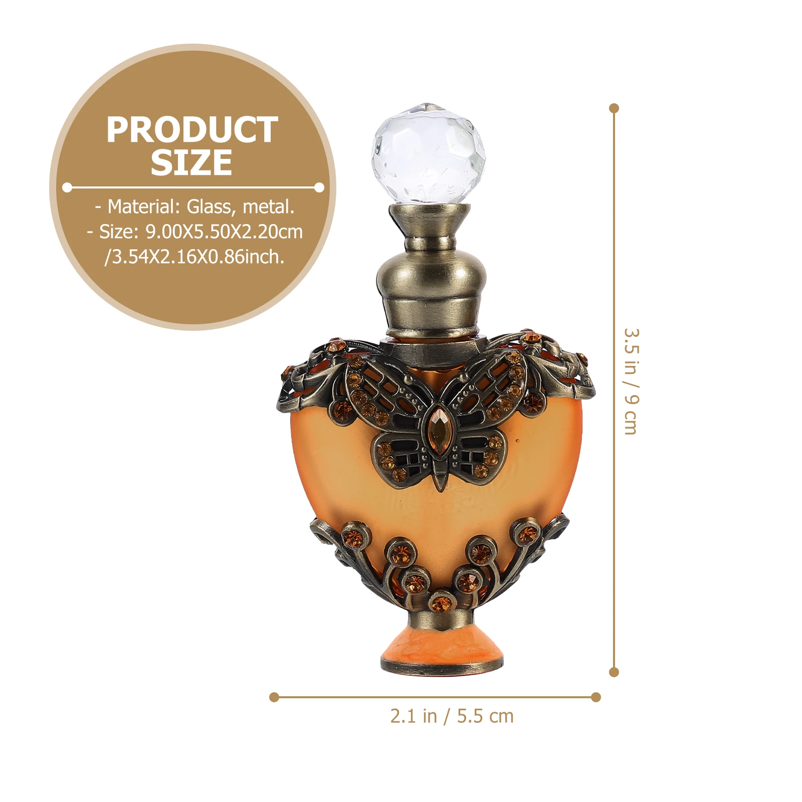 Butelka na perfumy w kształcie serca, atomizer wielokrotnego użytku, vintage, podróżny pojemnik na zapach.