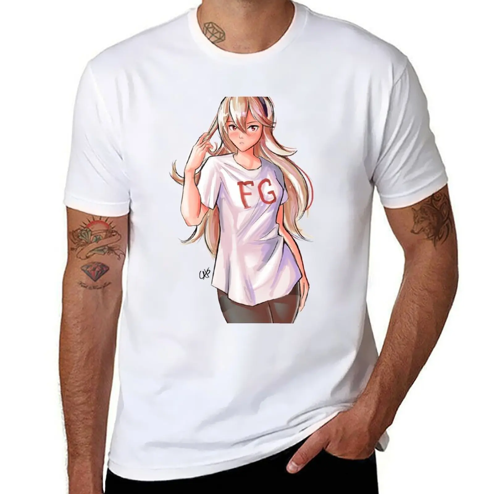 Camiseta informal Corrin (Fire Emblem) de algodón suave con estampado