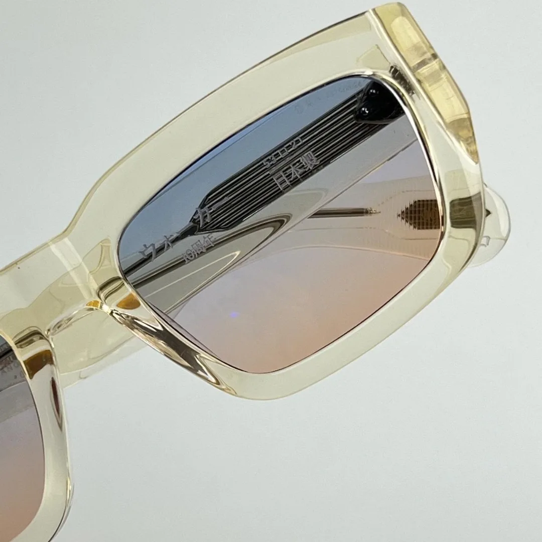 Fashion Classic Hand Crafted Style Rectangular Sunglasses Women Men Acetate Frame UV400 Outdoor Travel Sun Glasses
