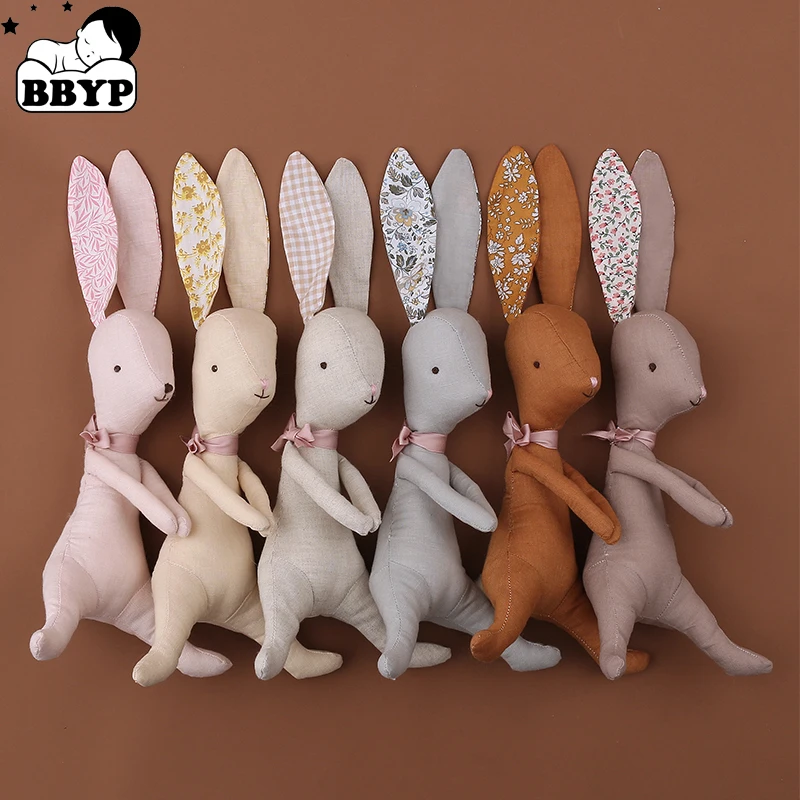 Easter Gift Baby Rabbit Stuffed Dolls Newborn Sleeping Plush Toy Appease Toy Infant Soft Educational Toy Baby Photo Prop Gift