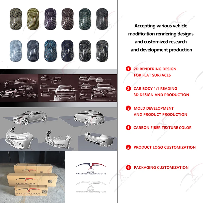 Modificación de parachoques de coche, falda lateral de labio delantero de fibra de carbono, capó de coche adecuado para Defender Upgrade KN, Kit de carrocería ancha