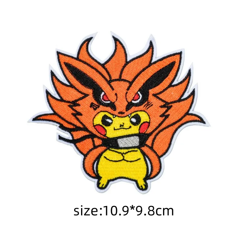 Cartoon Pokemon Patches for Clothing ash Pikachu Charizard  Eevee Stickers Patch Diy Badge Decor Applique cloth stickes