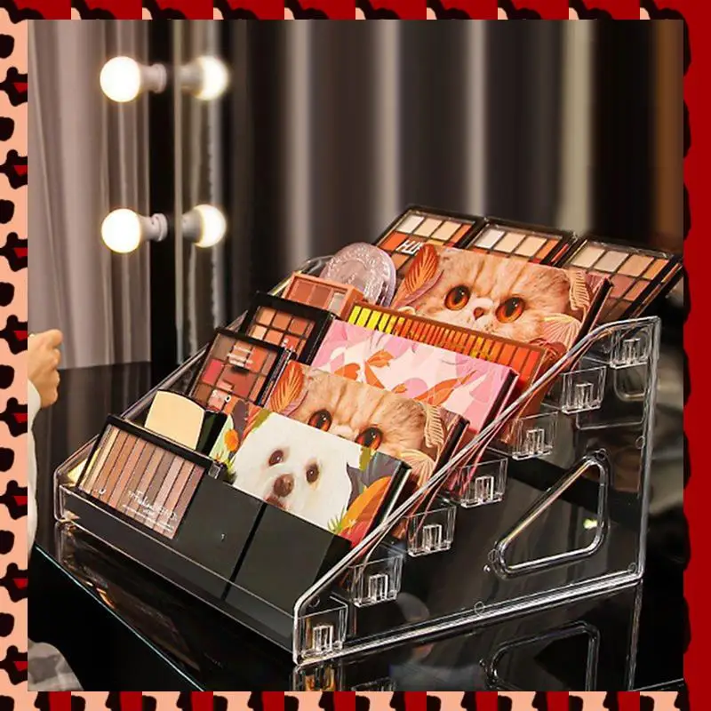 

A72P Multi-Layer Ladder Rack Storage Rack Cosmetic Lipstick Display Rack Transparent Storage Box