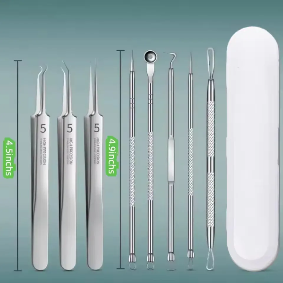 3/8pcs Professional Needle Set, Ultra-fine No. 5 Pore, Stainless Steel Needles - Suitable Home, Salons, Easy Extraction
