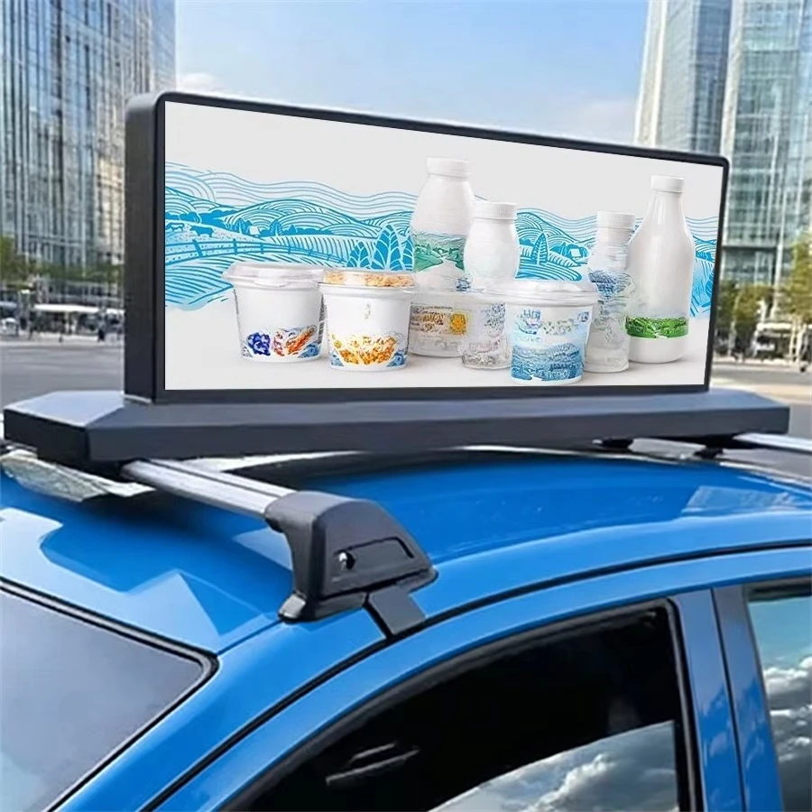 P3 programmable control outdoor taxi roof LED display, roof LED display for advertising digital signage and display