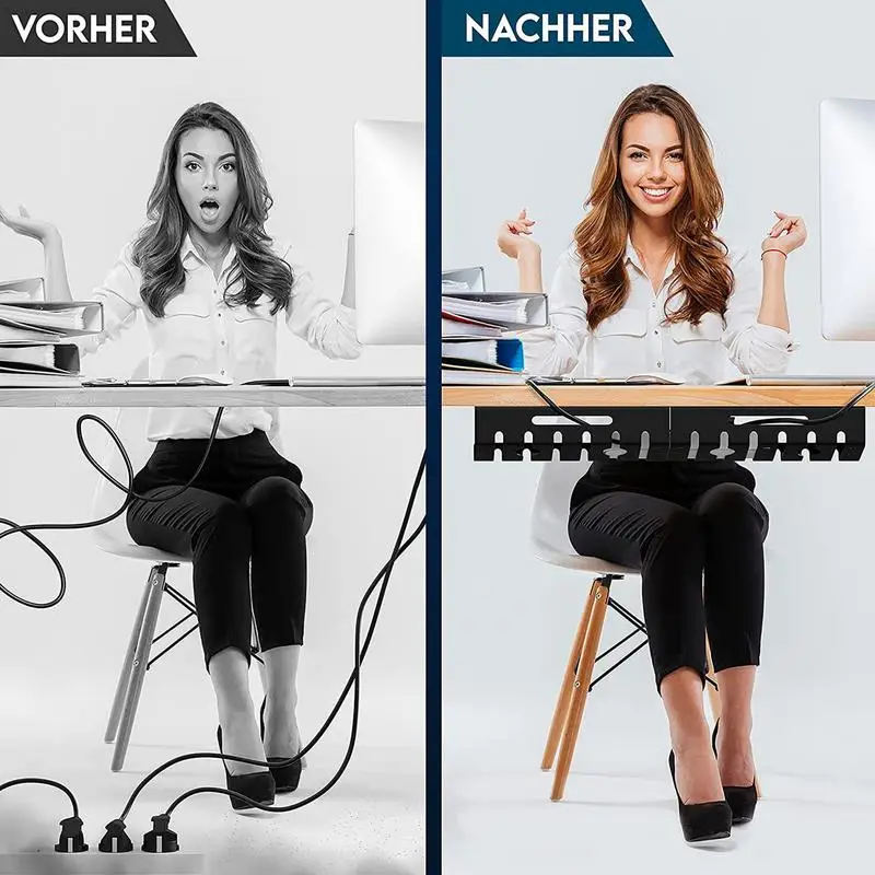 デスクオーガナイザー下金属ケーブル管理トレイ、Uチャンネル、ネジ取り付け、棚ラック