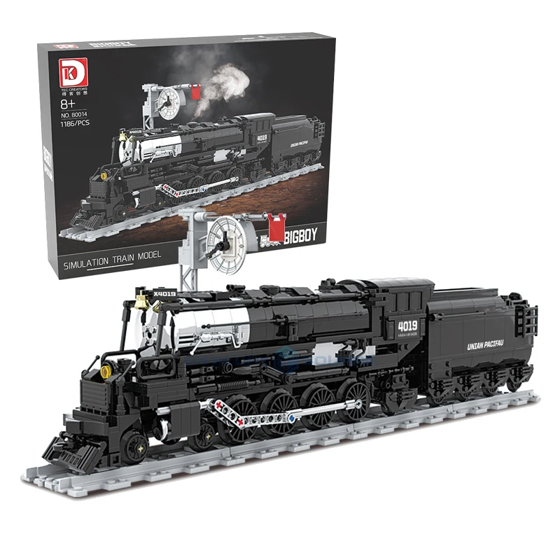 

2023 New Classic Railway Locomotive Building Blocks Model MOC Creativity Steam Train Bricks Children's Toys Birthday Gift Set