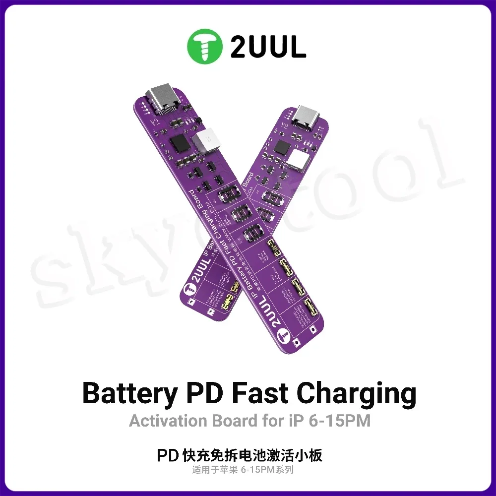 2UUL BT01 Battery PD Fast Charging Activation Board Support Phone 6-15 Pro Max No Need Disassemble Battery Activate Tool