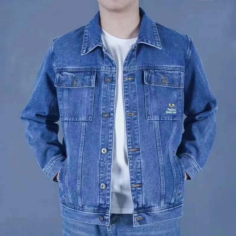 

Джинсовый тюнер с талией в стиле ретро, мужской повседневный слинг, осенне-зимний модный винтажный износостойкий повседневный джинсовый тюнер свободного покроя