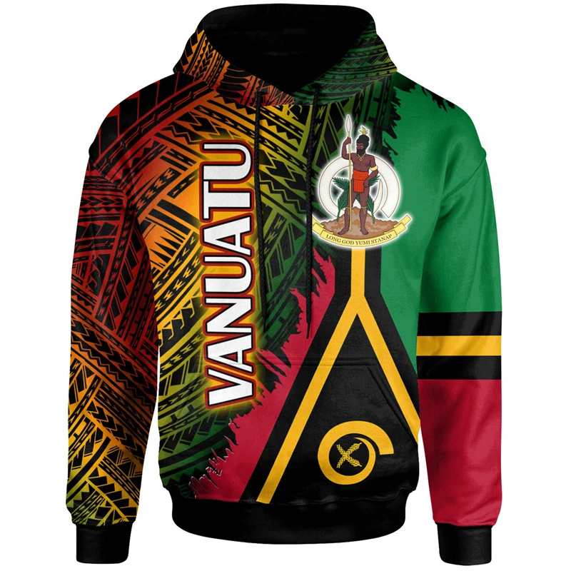 Vanuatu Country Flag Men's Graphic Sweatshirts 3d Printed Casual Hoodies Male Streetwear New Fashion Pullovers Hooded Tops