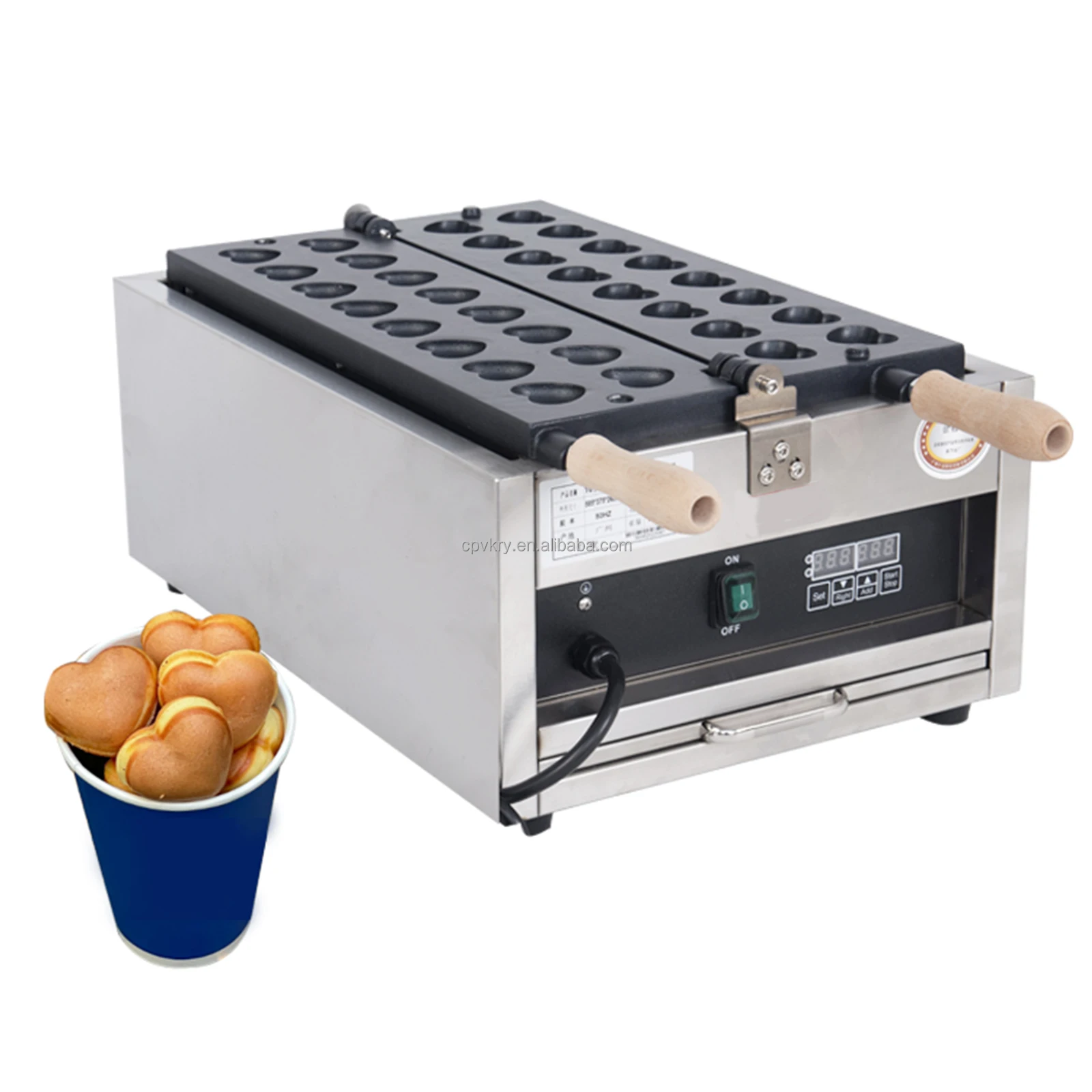 

16-х предметная мини-машина для блинов в форме сердца, вафельница в форме сердца с двойным бассейном