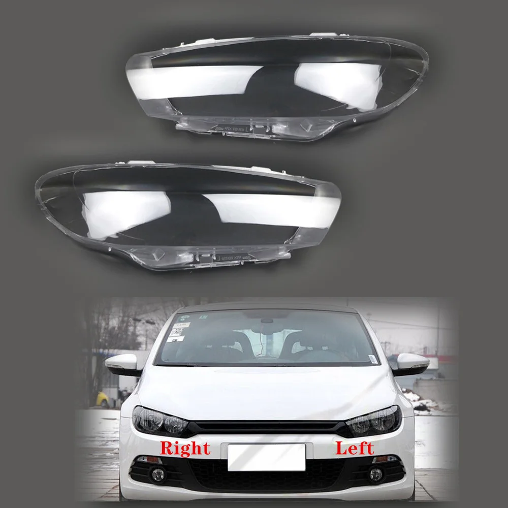 For Pair light For VW Volkswagen Scirocco 2009-2016 Car Headlight Cover Lens Lamp shade Head Light Caps Lamp Shell