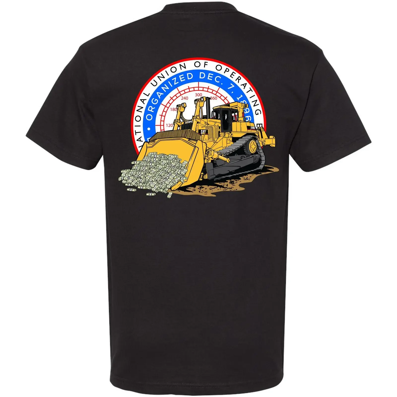 International Union of Operating Engineers Bulldozer T shirt Heavy Equipment Operator Proud Construction Blue Collar Mens