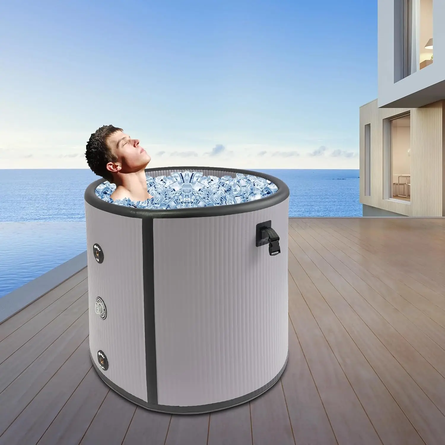 

Портативная надувная ванна для ледяных процедур, гидромассажная ванна для спортсменов, размер для взрослых