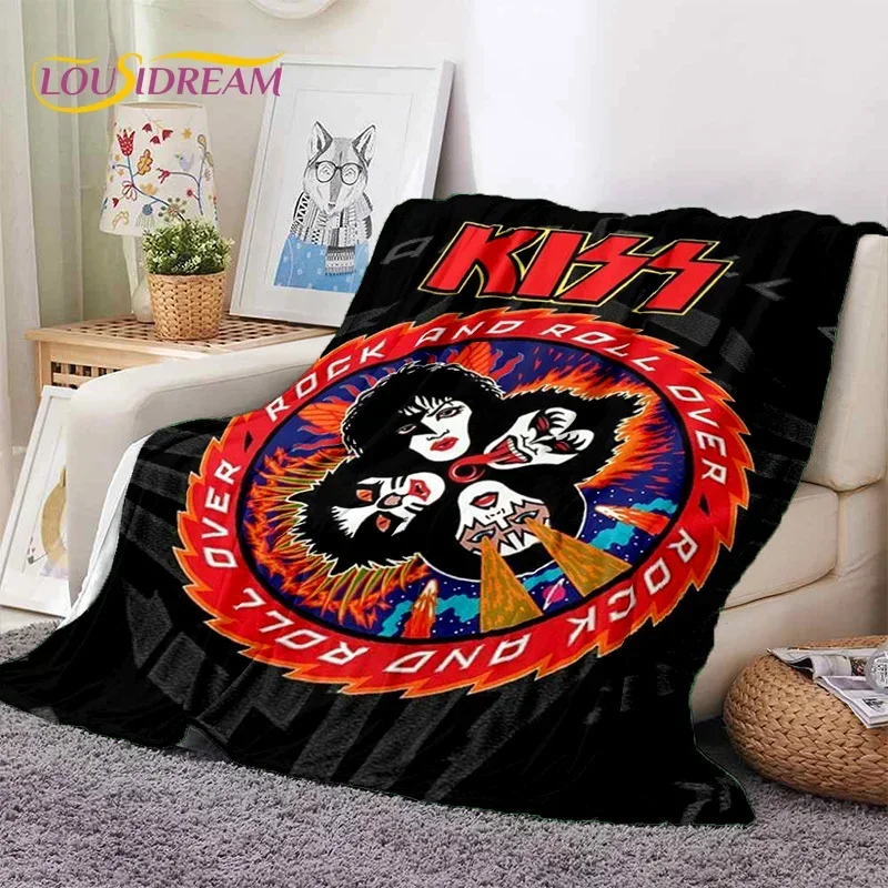 Picture 6: Kiss Rock Heavy Metal Band Gene Paul Soft Flannel Blankets,Throw Blanket Comfortable Blanket for Picnic Beds Sofa Home Bedroom