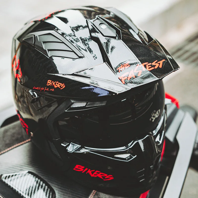ORZ Four Seasons Motorcycle Helmets Full Face Combination Helmets Detachable Seasons Moped Cruiser Motocross Helmets Casco Moto