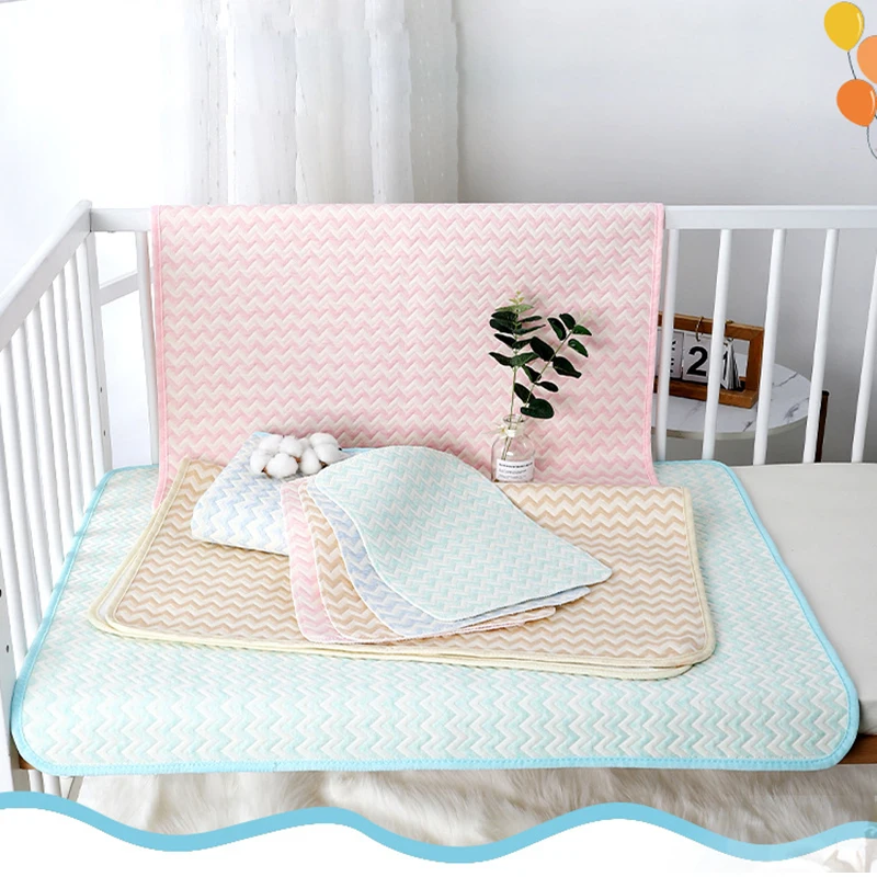 Wiederverwendbare Wickelunterlage für Babys und Kleinkinder Wasserdichte Wickelauflage Urinunterlage Baumwoll-Wickelauflage Bett-Wickelunterlage – Detail 1