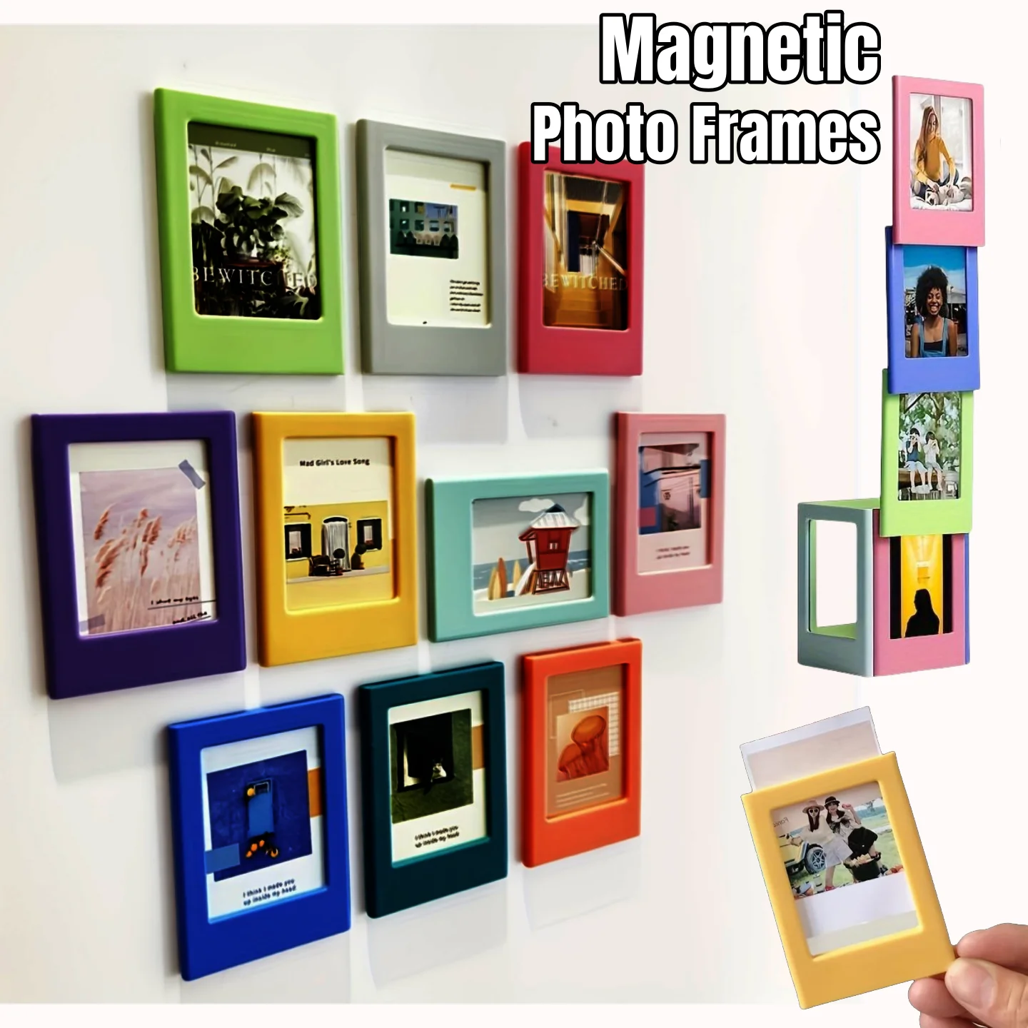 Marco de fotos magnético Retro para Fujifilm Instax, soportes de exhibición de álbum negativo de 3 pulgadas para decoración del hogar, regalos de memoria, 1/5 Uds.