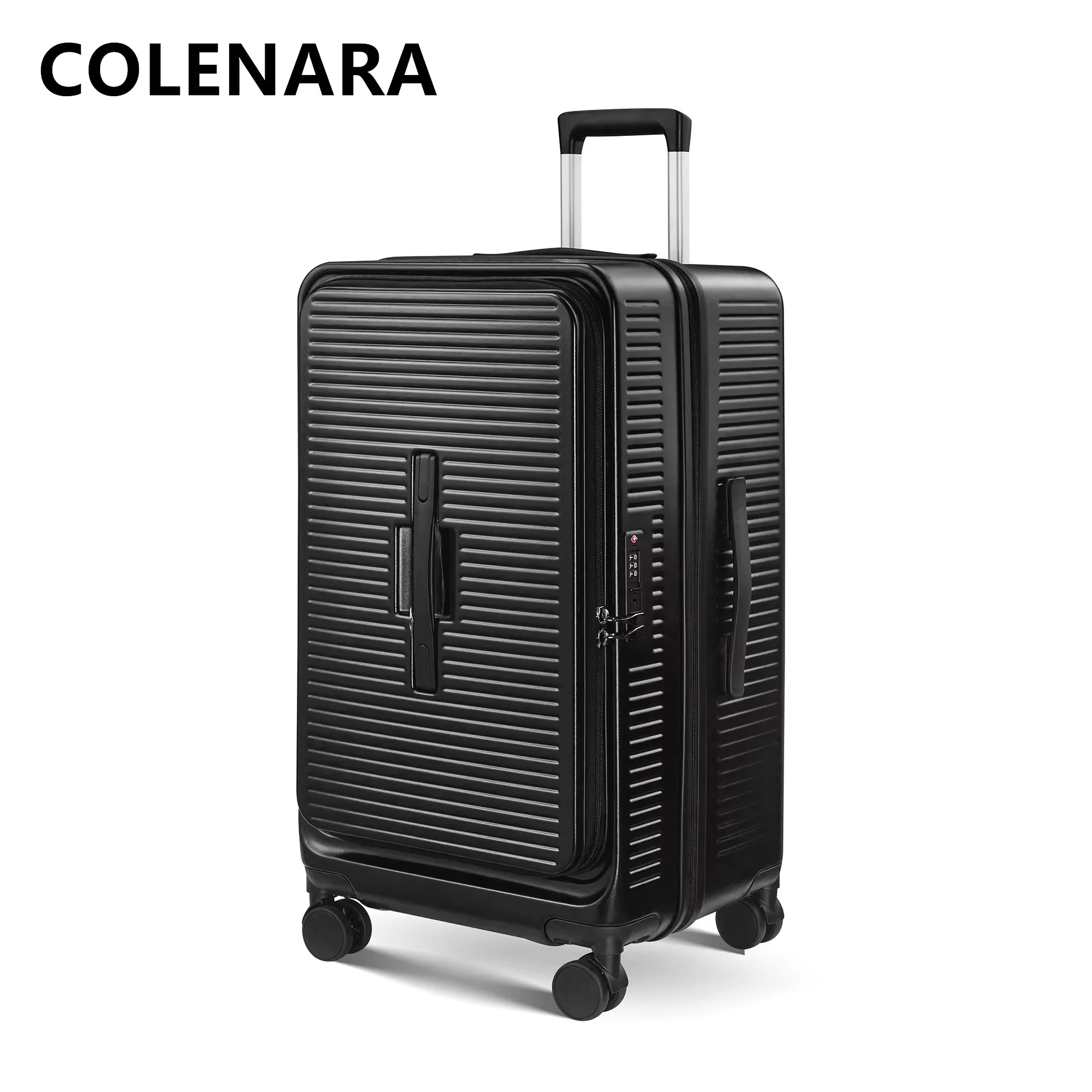 COLENARA Men's Luggage Women's Large Capacity Trolley Case ABS+PC Cipher Case 22