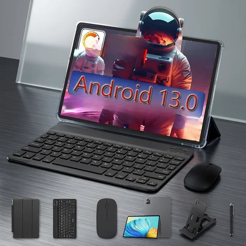 New Google Pad 10.1' Android Tablets Octa Core 8GB RAM 256GB ROM Dual SIM Network 4G LTE 5G Tablet PC 8000mAh with Keyboard Case