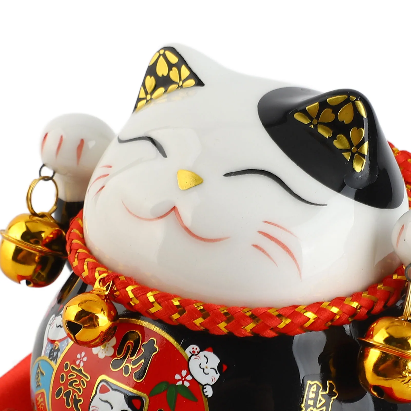 بنك العملات المعدنية Lucky Cat مقاس 4.5 بوصة رائع ولطيف جلب الحظ ورغبة جيدة من السيراميك على شكل قطة الحظ لتزيين المكتب #4