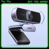 UGREEN 1080P/2K/4K Webcam with Microphone, Full HD USB Web Camera, Auto Light Correction, Video Webcam for Streaming