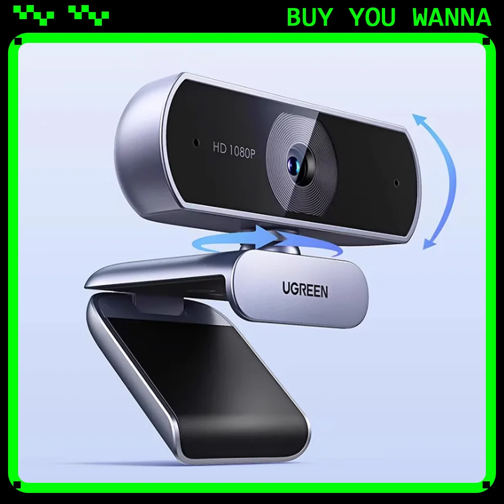 UGREEN 1080P/2K/4K Webcam with Microphone, Full HD USB Web Camera, Auto Light Correction, Video Webcam for Streaming