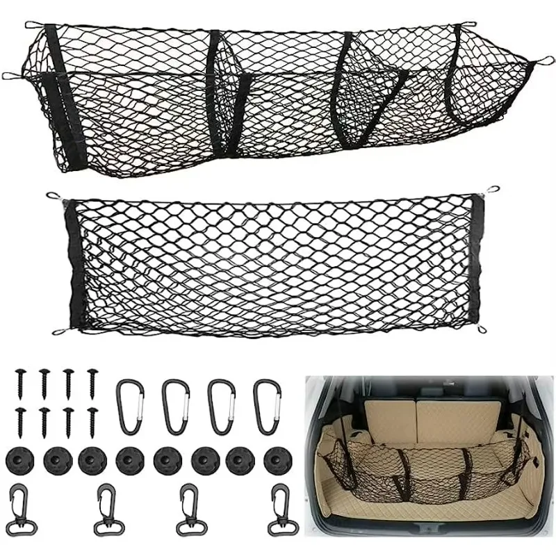 

Car Trunk Luggage Net Fixed Storage Net Bag Pickup SUV Barrier Item Net Cover