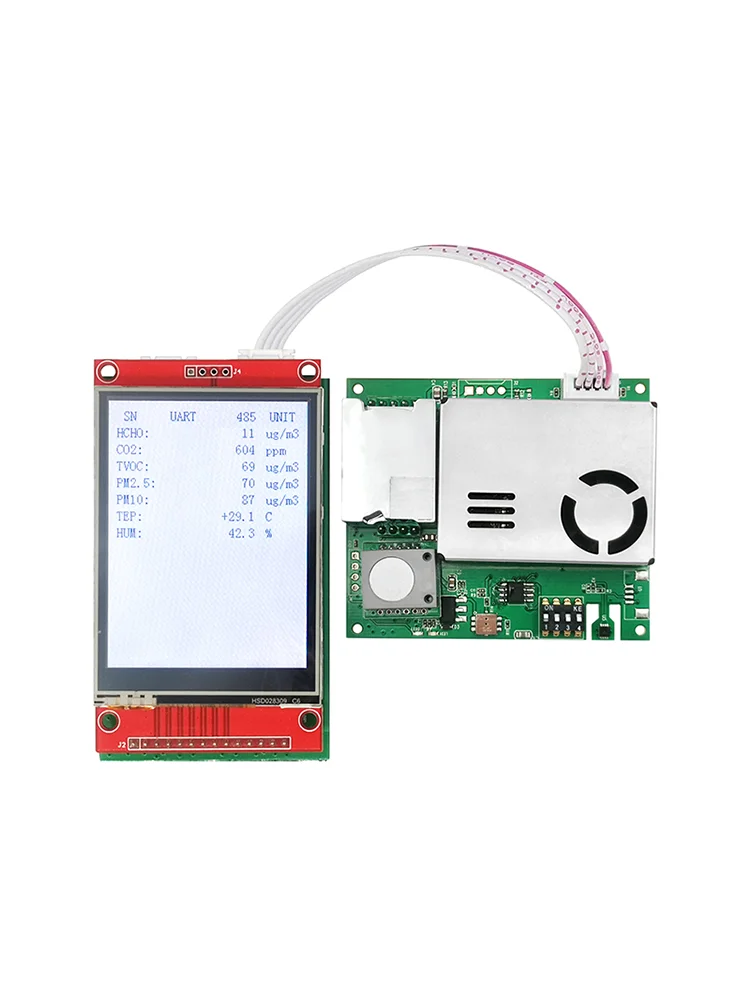 YYS 7in1 PM2.5 PM10 Sensor Gas VOC CO2 Formaldehyde Indoor Air Quality Sensor for Smart Home M701