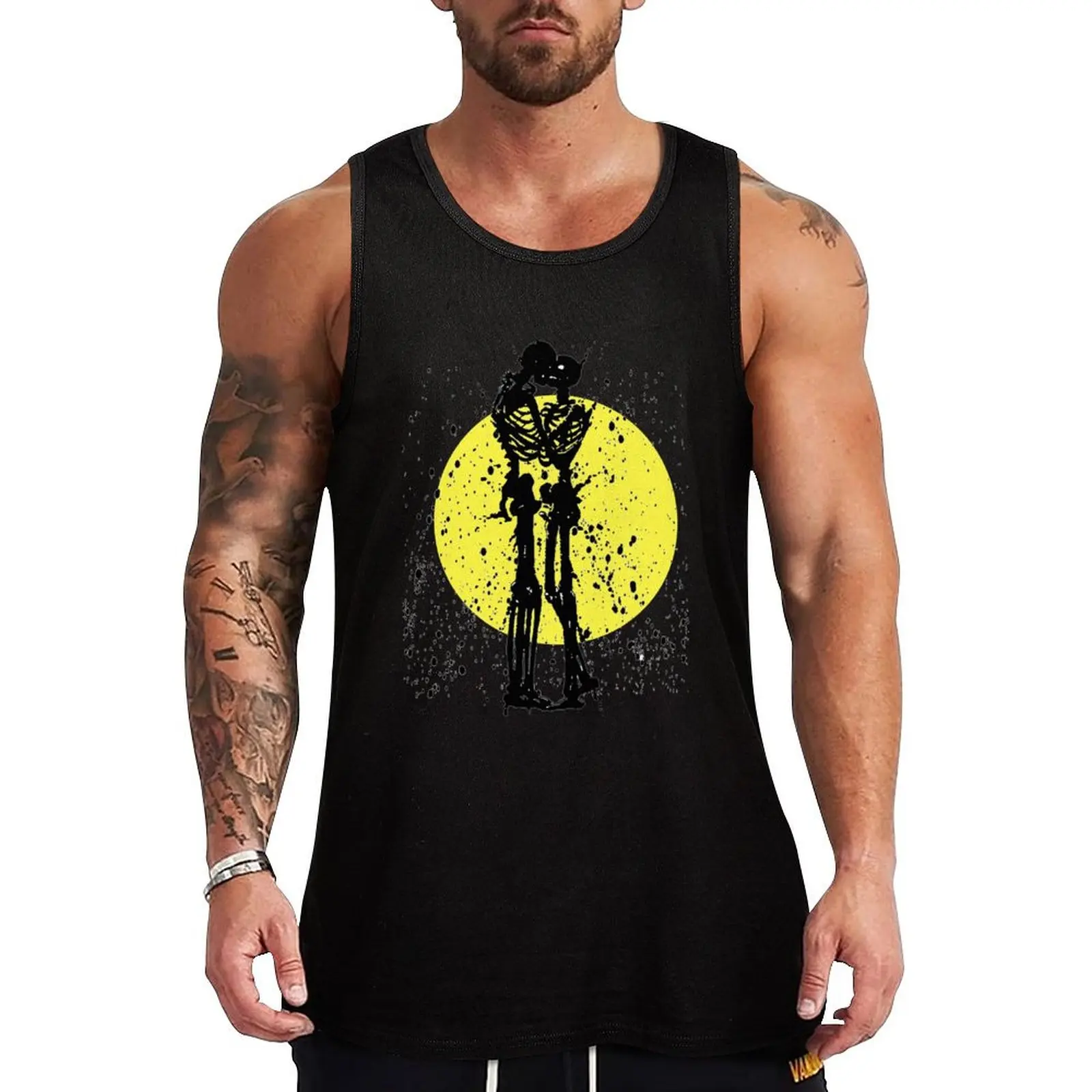 

SKELETON KISS Tank Top summer clothes man 2025 gym t-shirts man Vest for boy Man sleeveless shirt