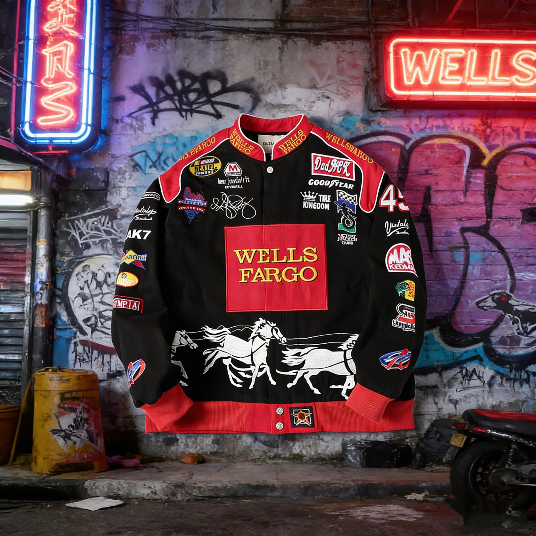2026 hot selling unisex retro racing sports heavyweight cotton embroidered letters trendy and fashionable baseball uniform