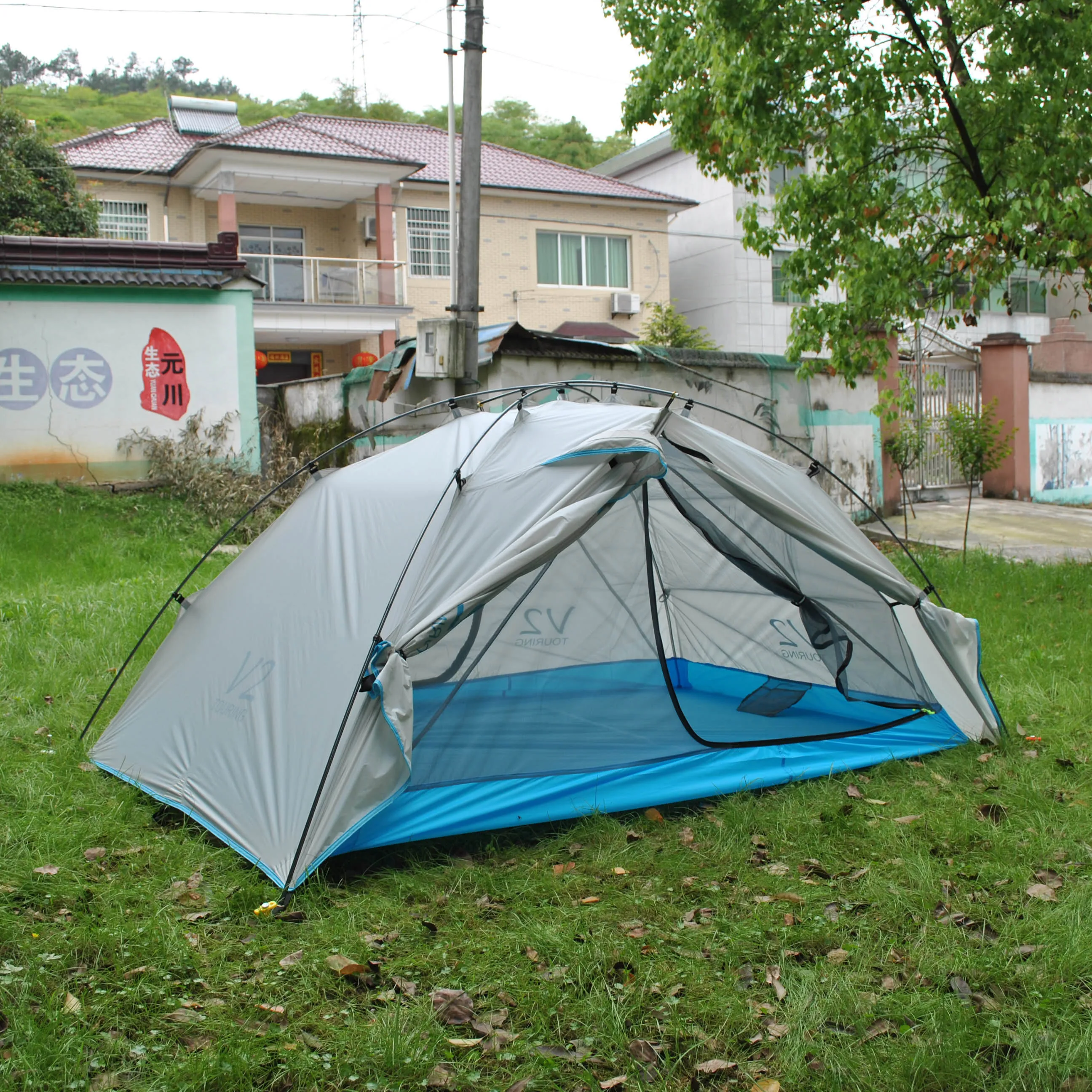 Imagem -06 - Silício Ultraleve Revestido Camping Tent Tent Gravidade ao ar Livre Vem com Pegada Czx312 Pessoa High-end 20d 1p p