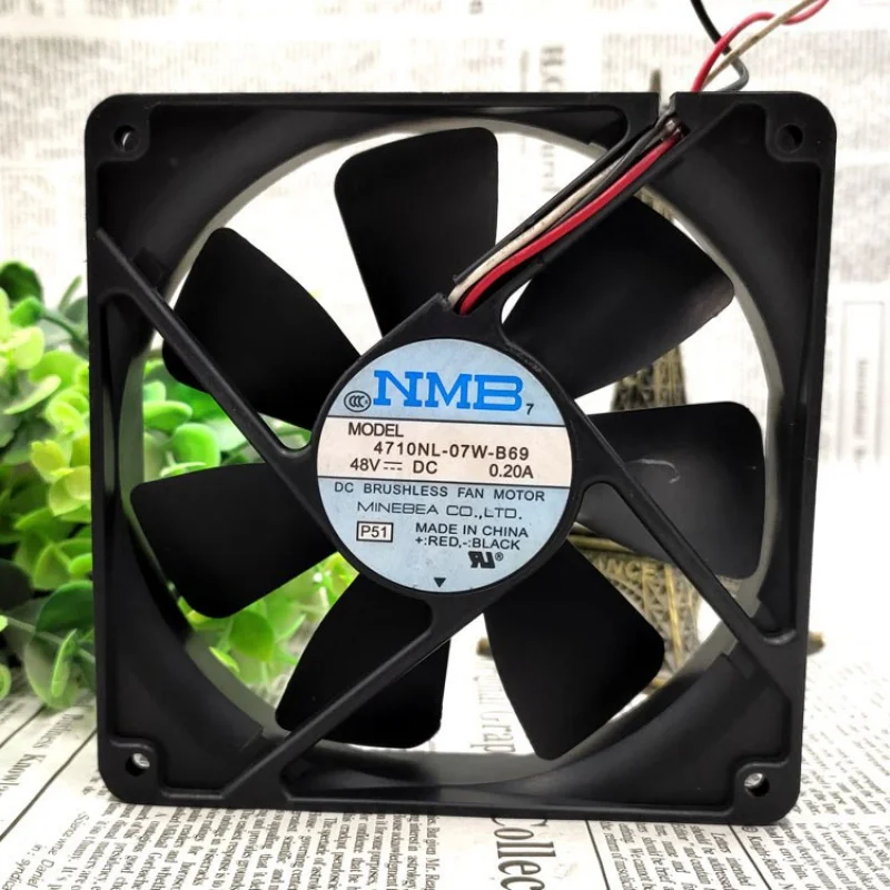 

4710nl-07w-b69 48V 0.20a 12cm 12025 3-wire firewall cooling fan 4710nl 07W B69