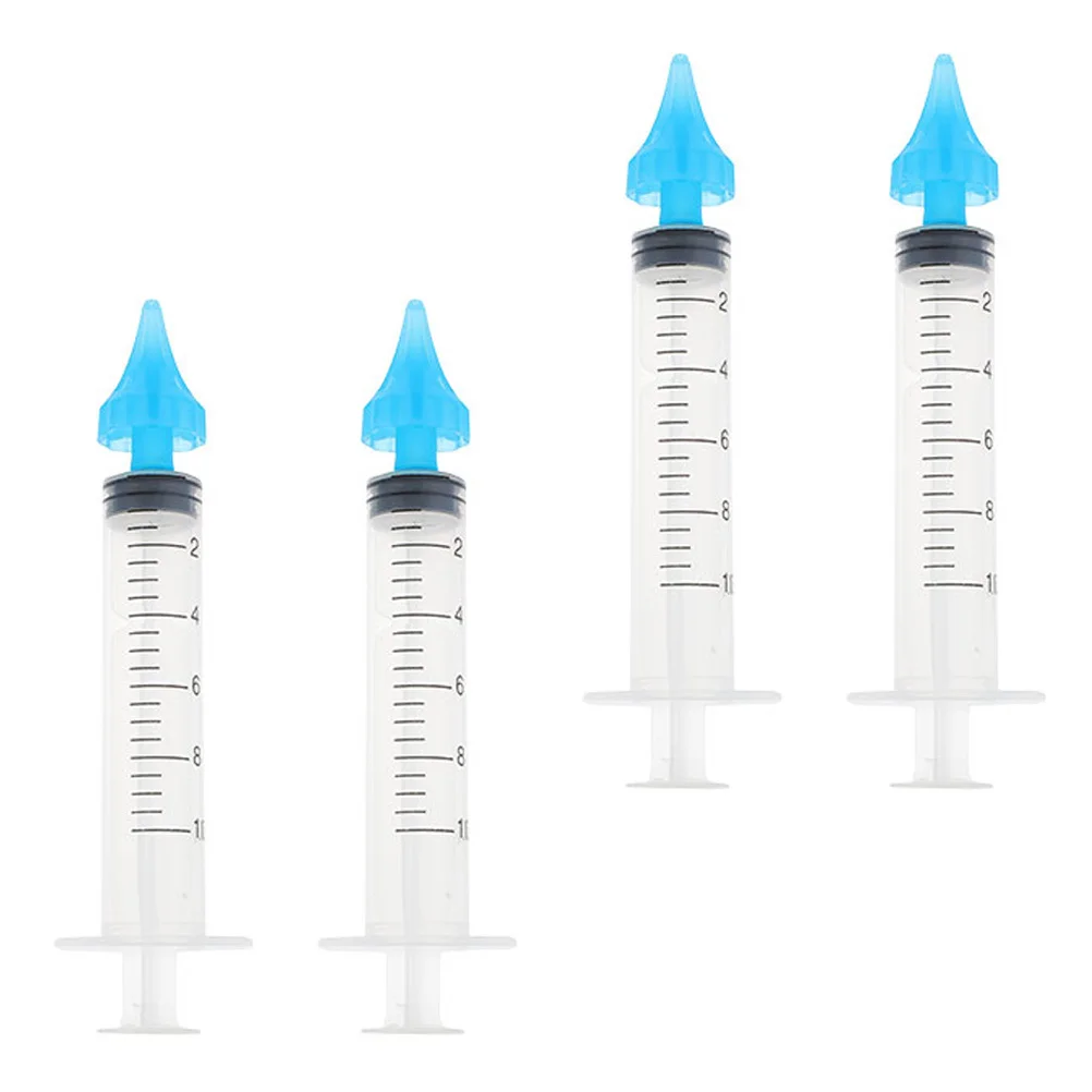 

4Pcs Ear Washing Irrigator Plastic Earwax Remover Smooth Tip Easy Dosage Deep Cleaning Ear Care Tool War Washer