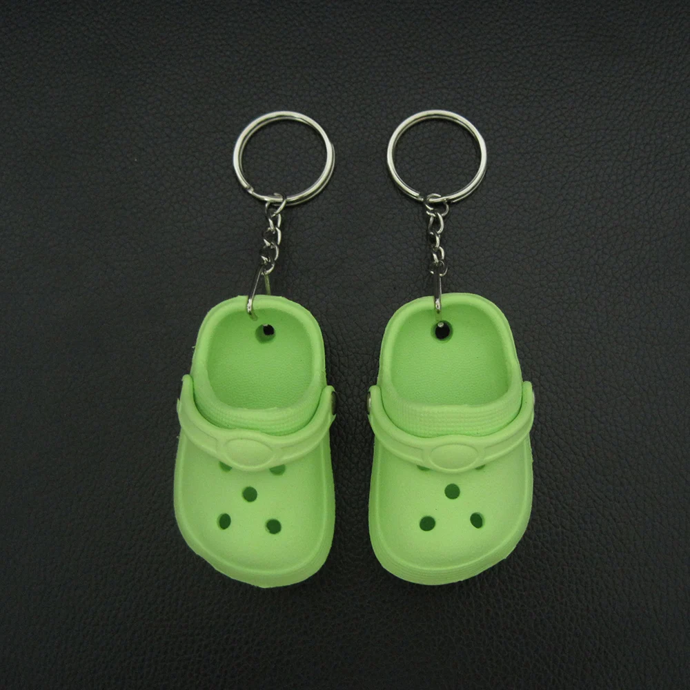 2PCS/Pair Lovely Cute Couple Lover Plastic Foam 3D Slipper Sandal Keyring Pet Doll Shoe Mini EVA Little Shoe Keychains