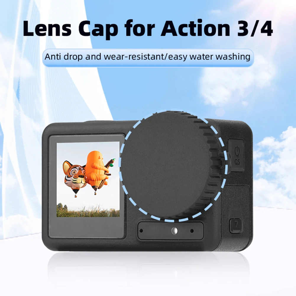 TPU Lens Cap Cover Anti-Kras Lens Beschermkap Schokbestendig Lensbeschermer Anti-Vlek Voor Dji Osmo Actie 4/3 Accessoires