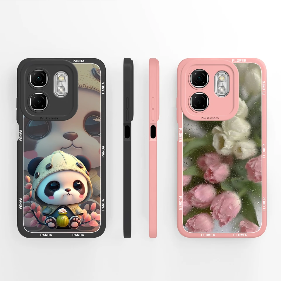 حافظة لهاتف انفينيكس سمارت 9 مصنوعة من السيليكون السائل على شكل زهرة الدب الكرتونية ومضادة للسقوط ومصد بسيط لهاتف انفينيكس سمارت 9 Smart9 Fundas #5