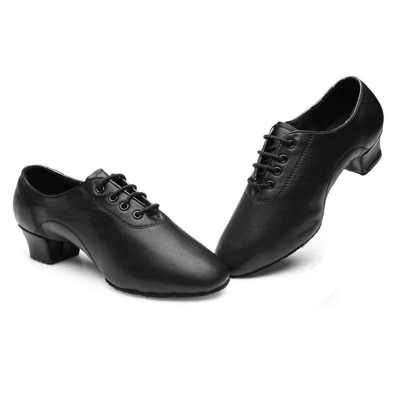 Men Latin Dance Shoes Soft Outsole Jazz Ballroom Salsa Dancing Shoes 3.5cm Heels Children Training Modern Tango Sneakers Female