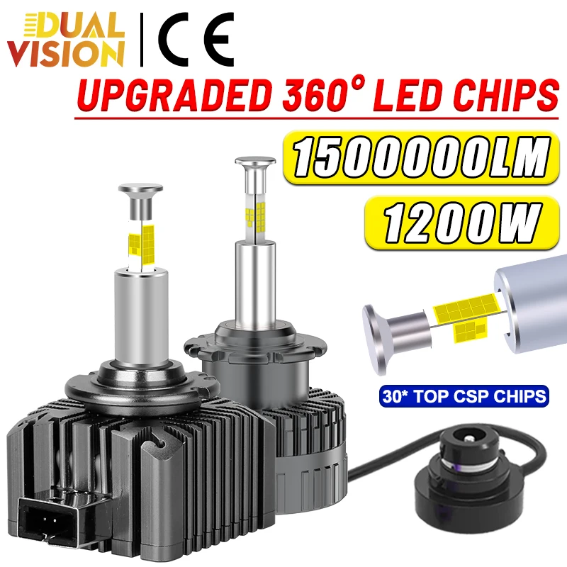 

D1S D3S D4S D2S D5S D8S Headlight Canbus 360 Led Bulb CSP Led Super Bright D1R D4R D2R D3R Car Bulb 12V 6000K For Projector Lens