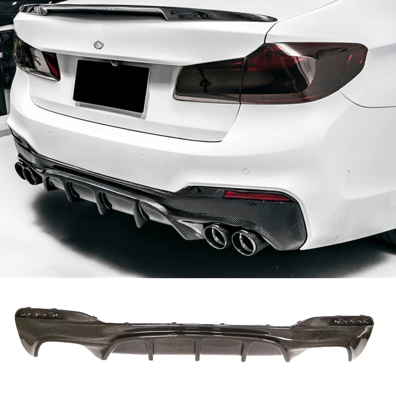 

For 2017-2021 BMW 5 Series G30 G38 FD Style Carbon fiber Rear diffuser rear bumper lip body parts