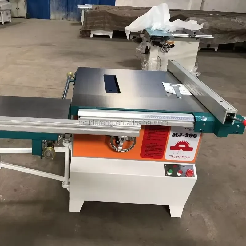 Industrial Swing Sliding Table Saw Wood Circular Cutting MJ300 45 Degree Spindle Tilting Horizontal Woodworking Circular Saw