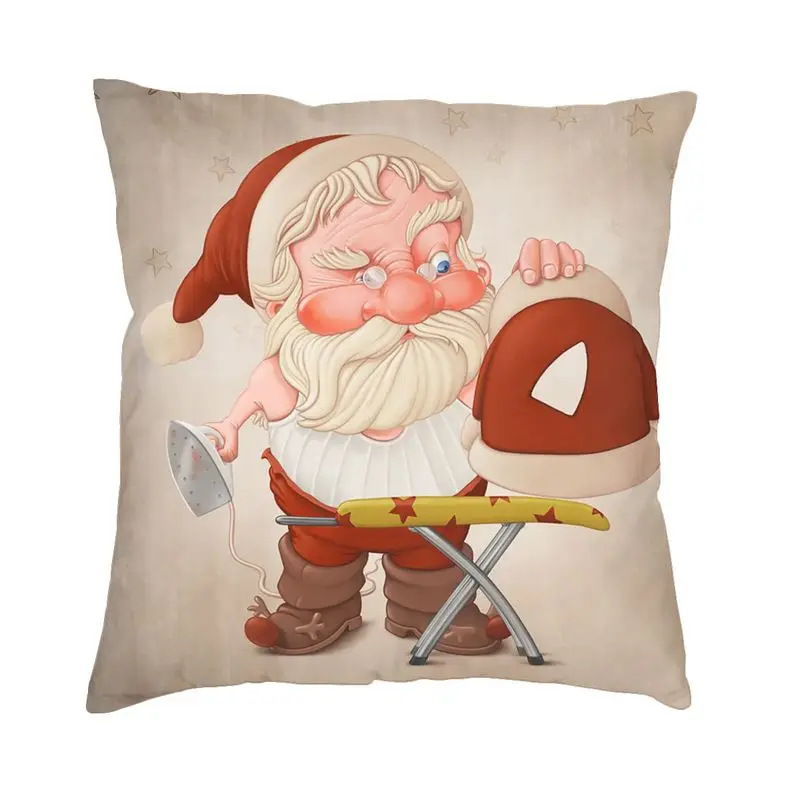 Santa Claus With Flatiron Luxury Pillow Cover Home Decorative Christmas Sofa Cushion Case 40x40cm 3D Printing Pillowcases