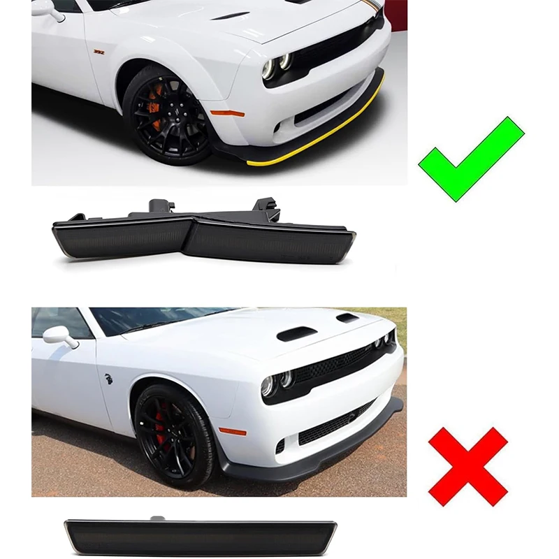 CarFront ، الأحمر الخلفي LED مجموعة مصابيح العلامات الجانبية ل 2015-2023 دودج تشالينجر SRT Hellcat Widebody ، بدوره إشارة أضواء وقوف السيارات