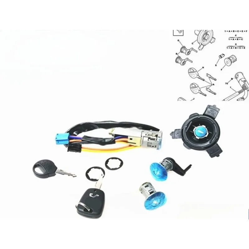 

Автомобильный полный замок зажигания 4162RJ 4162PS 4161NQ для Peugeot 206 207 206 SW 206CC Совершенно новый