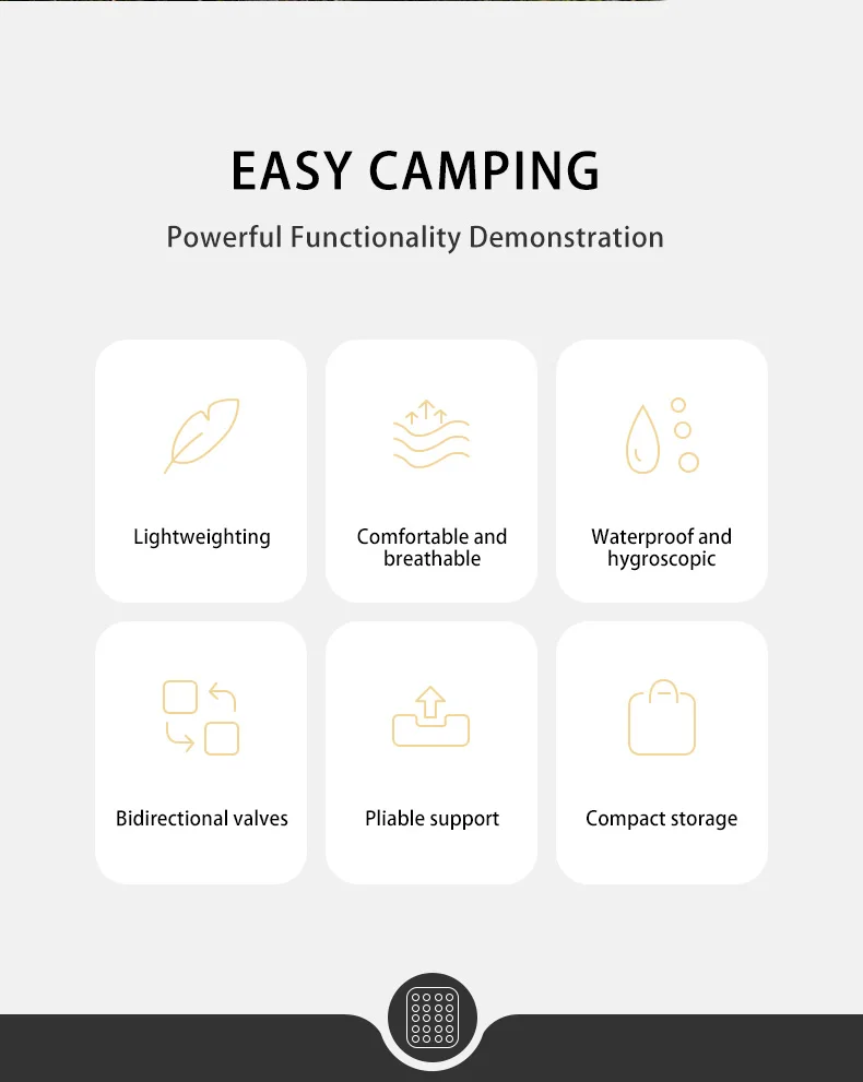 Naturehike Luftmatratze, ultraleicht, zusammenklappbar, schnell selbstaufblasend, aufblasbares Bett, tragbare Schwammmatte, Camping-aufblasbare Matratze – Detail 2