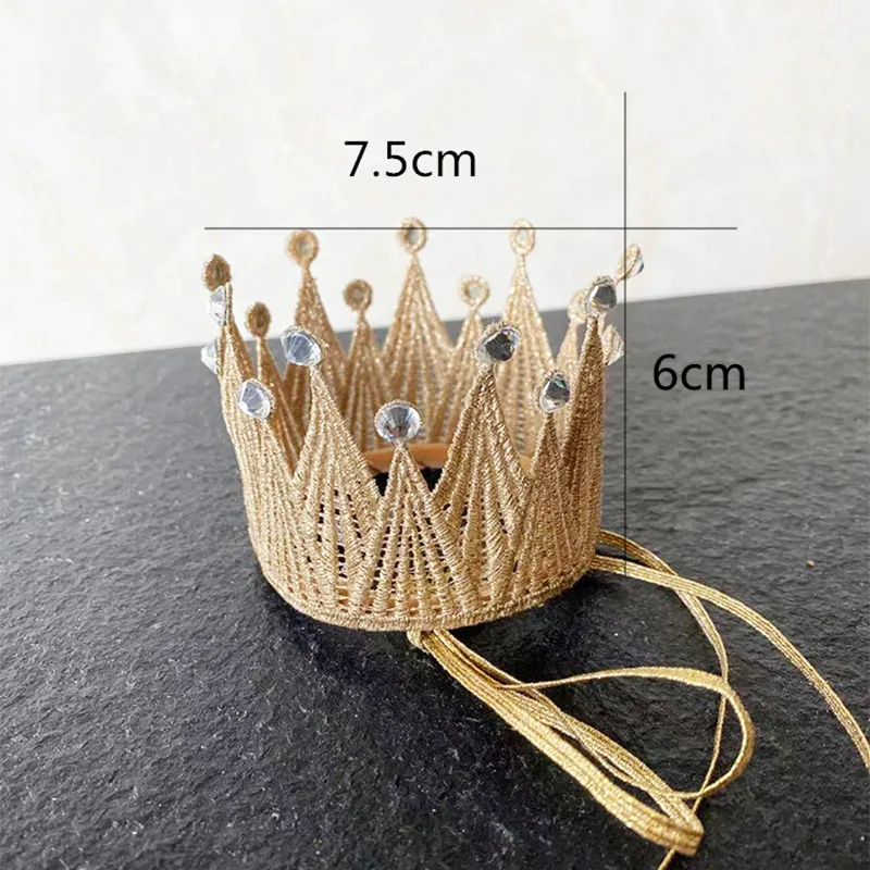 Girl Princess Crown Hat Flower Diamond Crown Headband Headband Kids Birthday Party Headdress