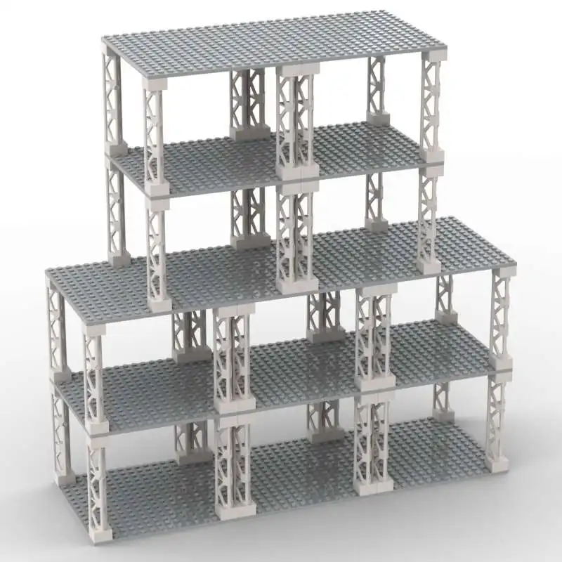 Display Stand Multi-Functional Building Blocks That Can Be Stacked Into Multi-Layer Desktop Storage Racks MOC